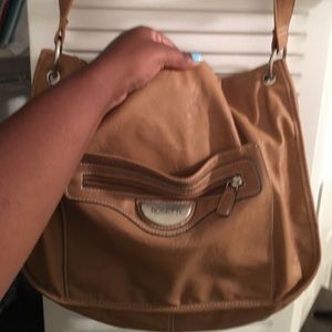 Nude/Brown Hand/ Leather Shoulder bag